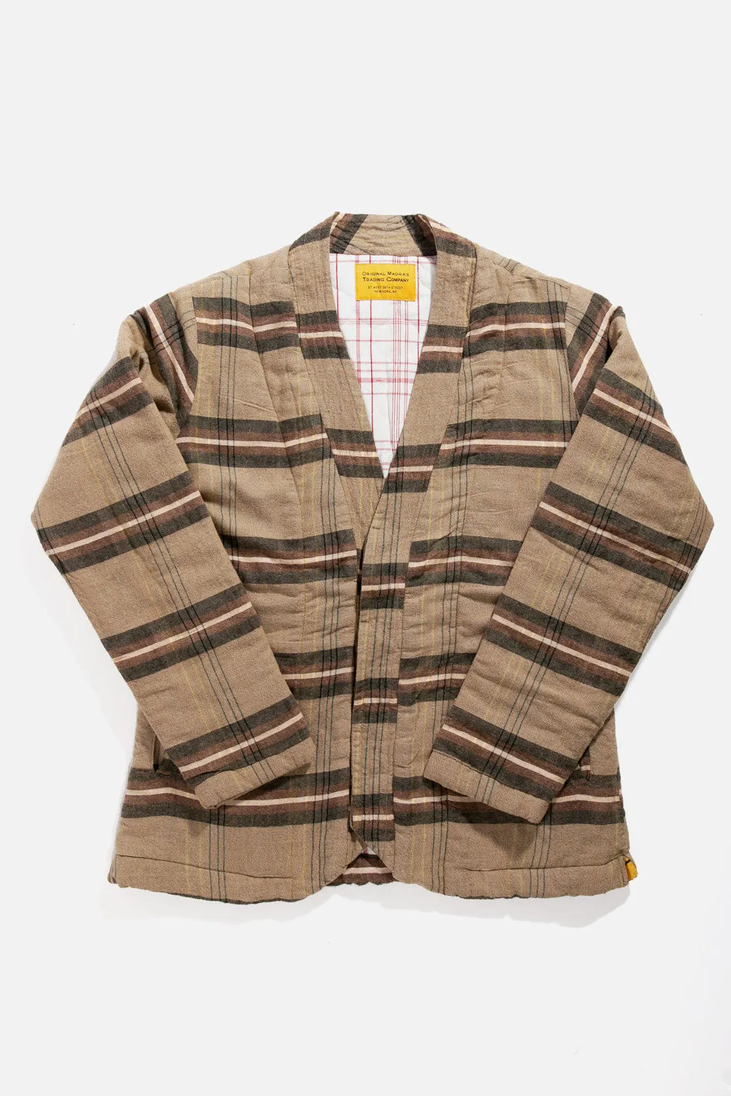 Original Madras Lined Cardigan / Brown Check