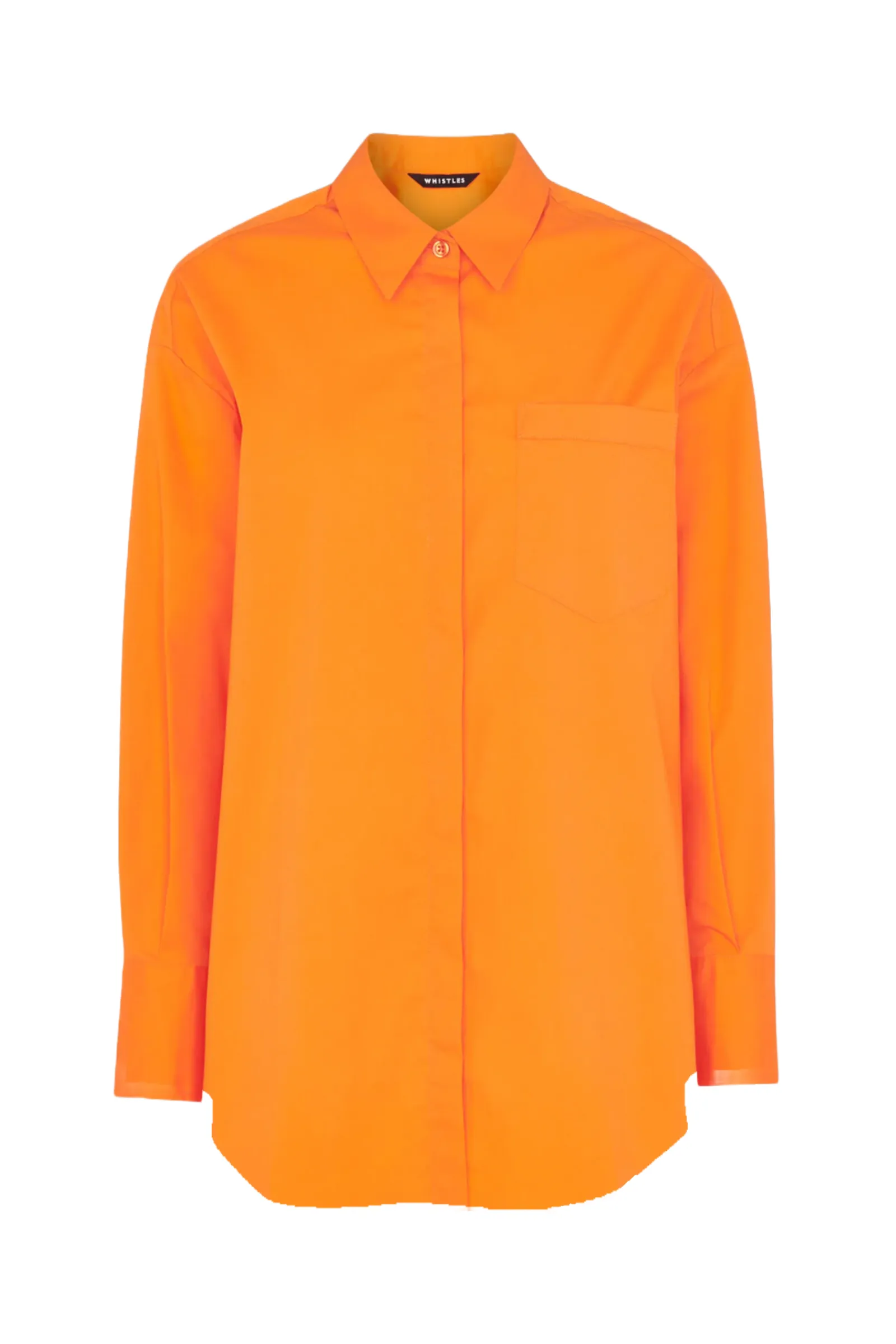 Oversized Orange Button Up Shirt