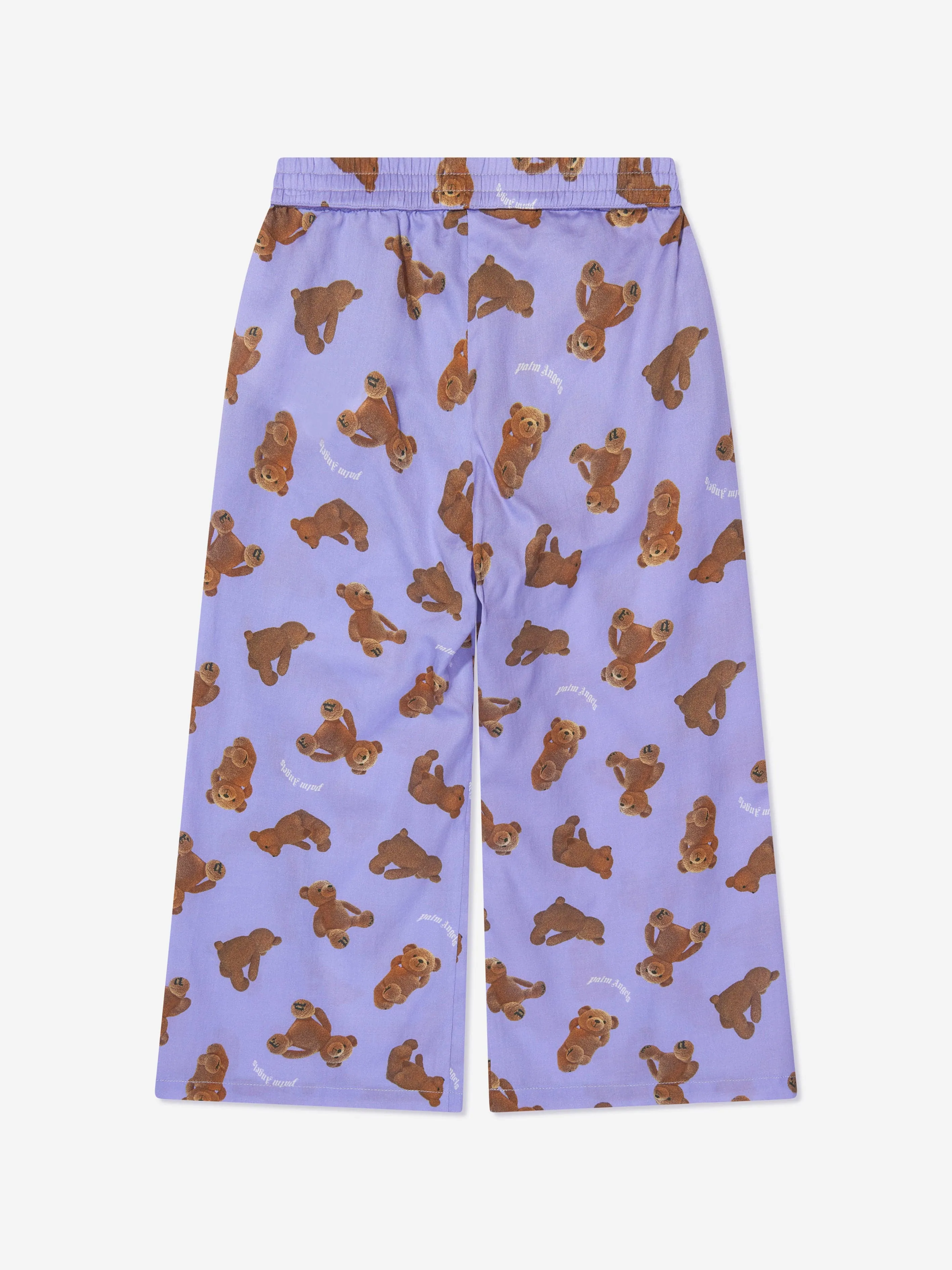 Palm Angels Girls AOP PA Bears Trousers in Lilac