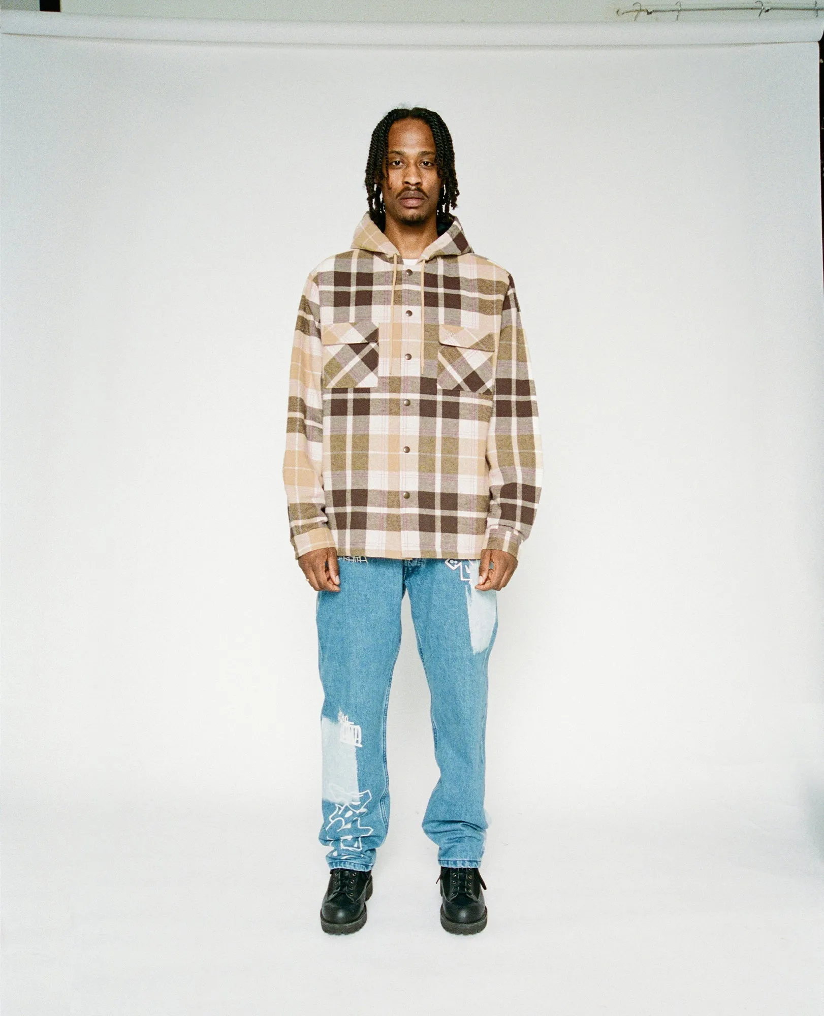 Patta Plaid Overshirt (Birch Check)