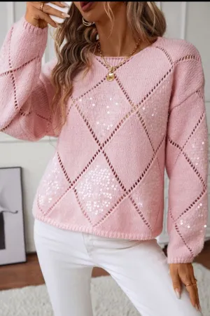 Pink & Sparkle Sweater