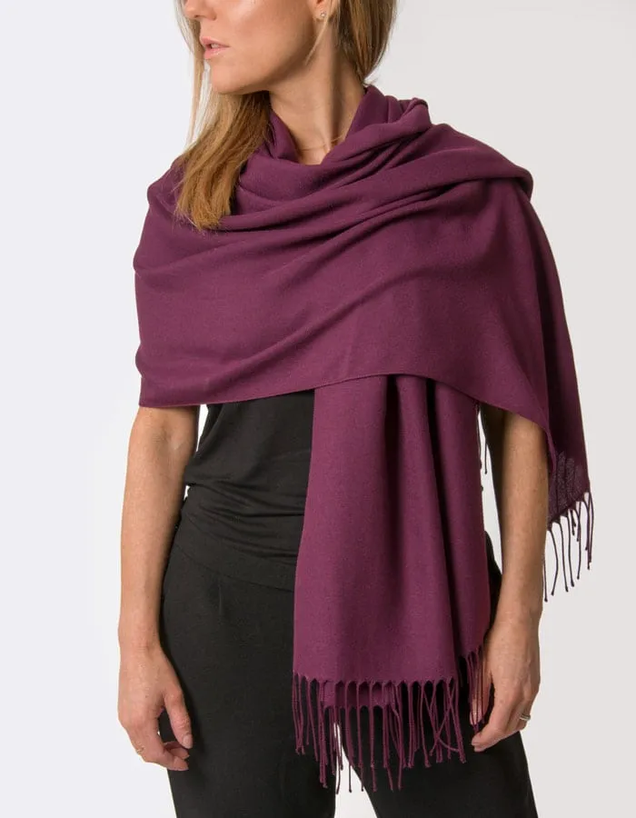 Plum Purple Pashmina