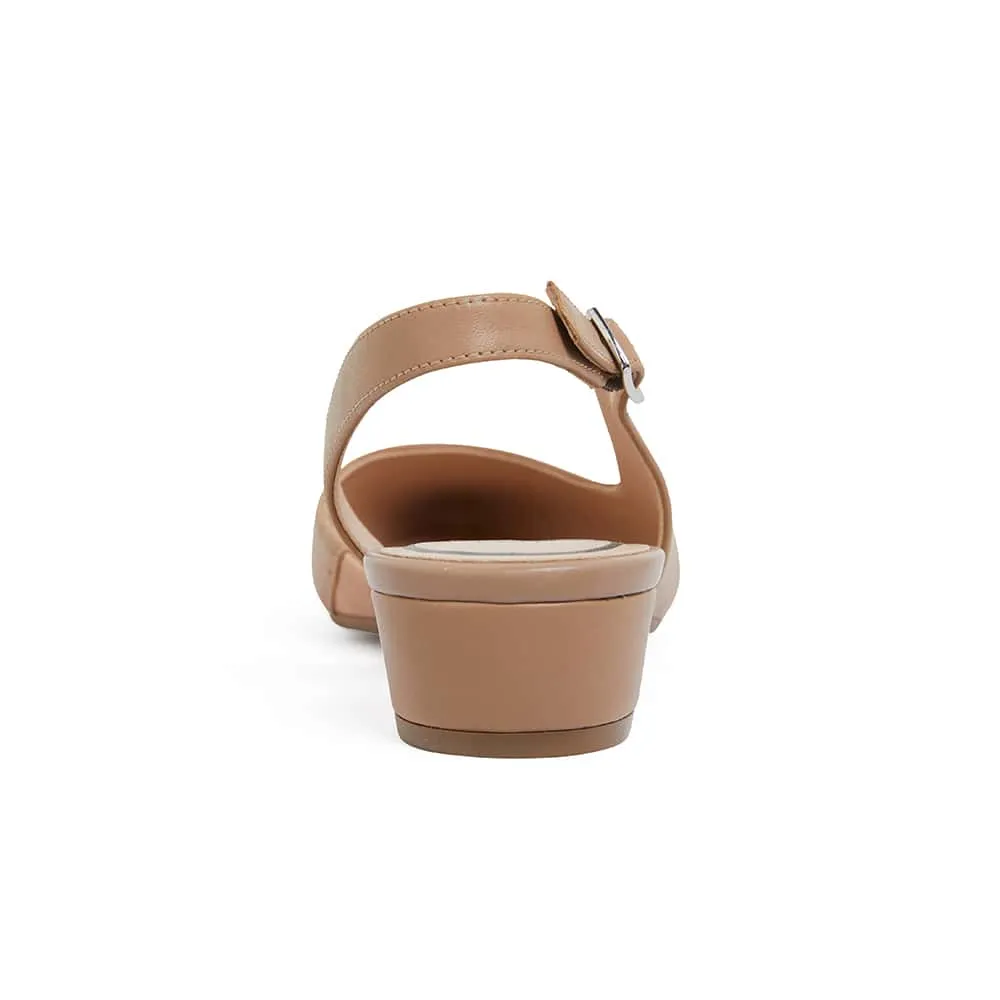 Ramsey Heel in Camel Leather