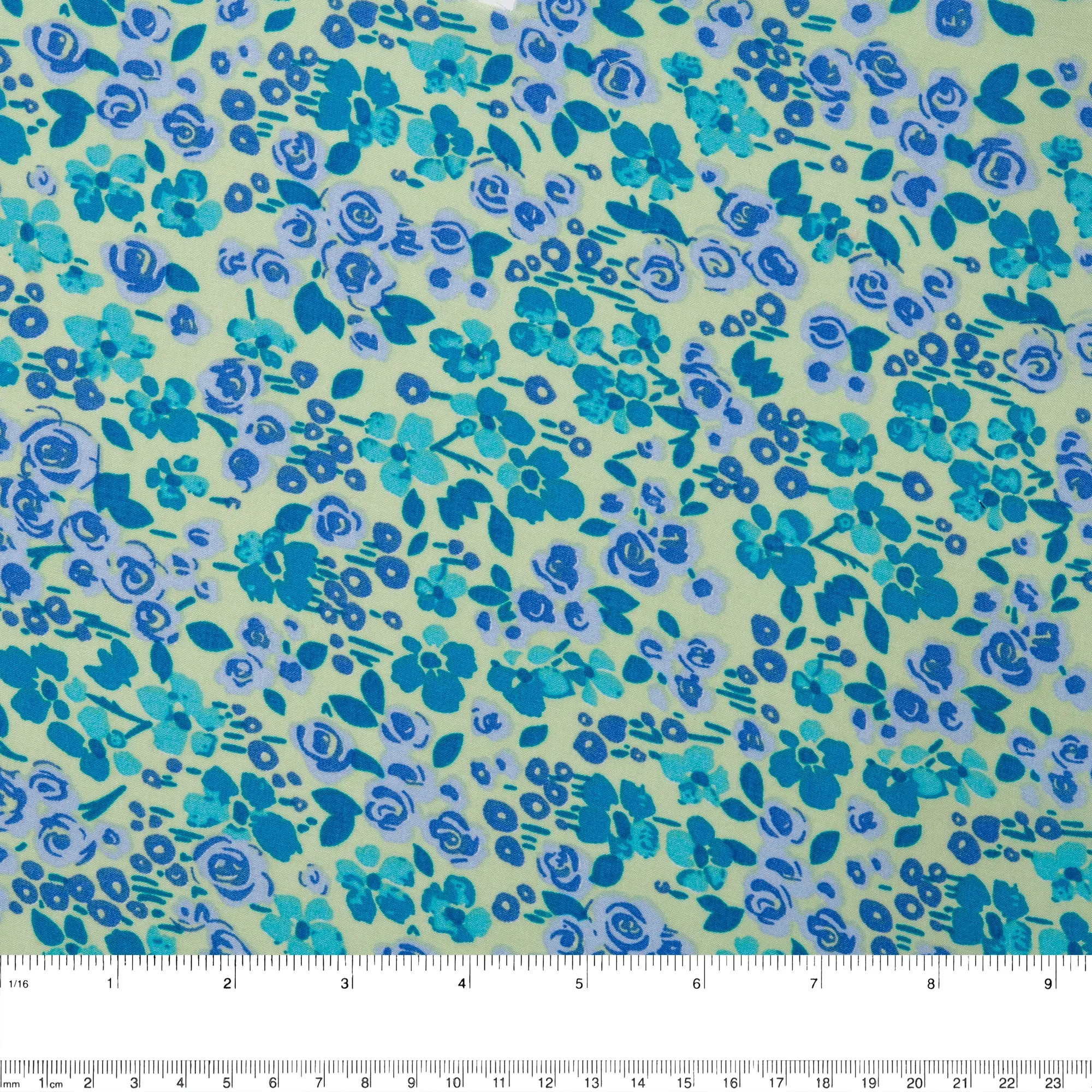 Rayon Voile Print - ALISSA - Roses - Green