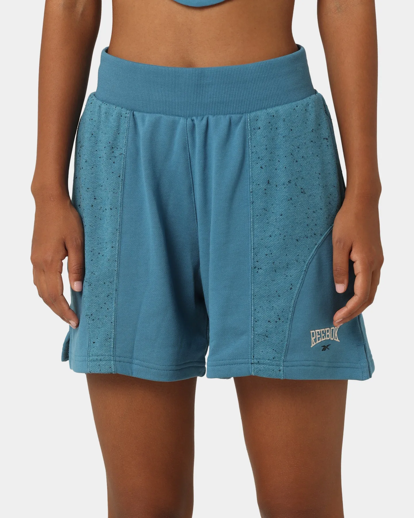 Reebok Women's Varsity High-Rise Shorts Moon Grey