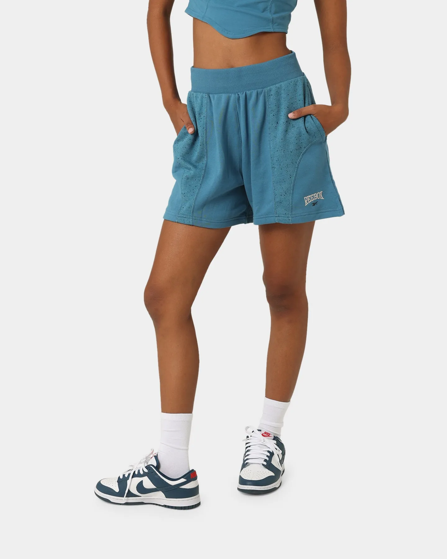 Reebok Women's Varsity High-Rise Shorts Moon Grey