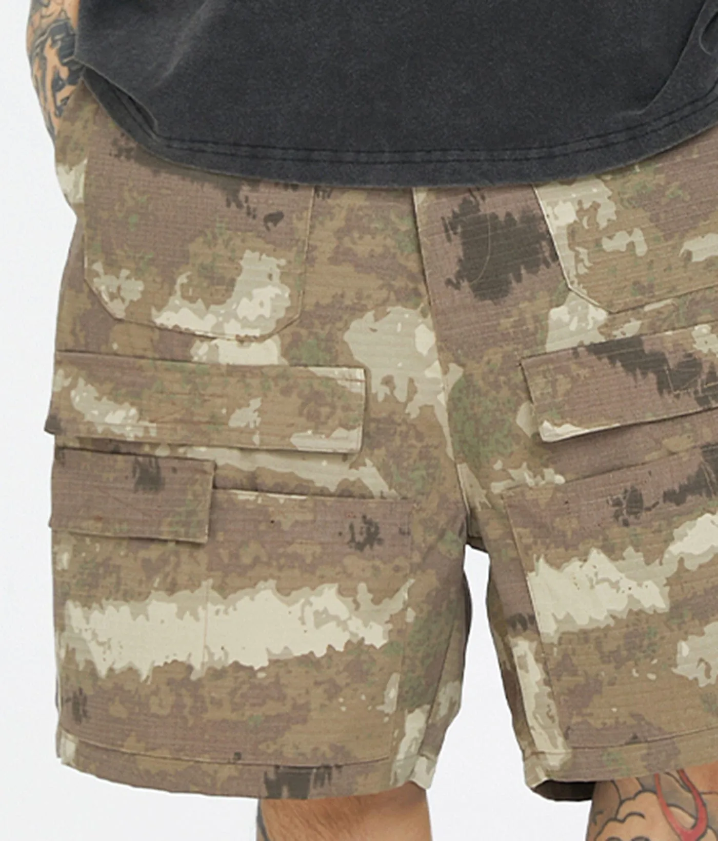 Retro Camo Cargo Shorts