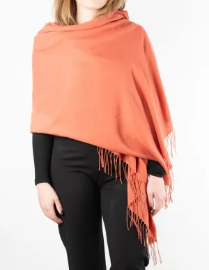 Rust Orange Pashmina Shawl Wrap Scarf