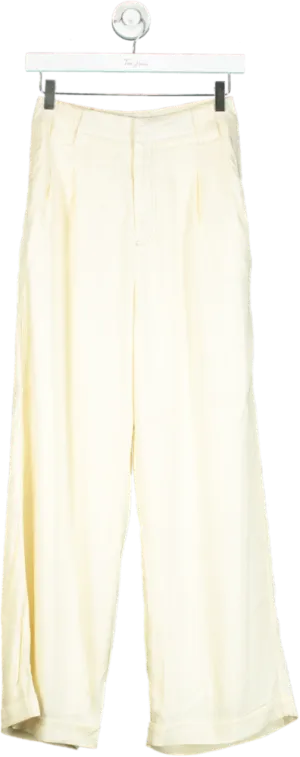 Sancia Ivory Wide-Leg Trousers UK XS