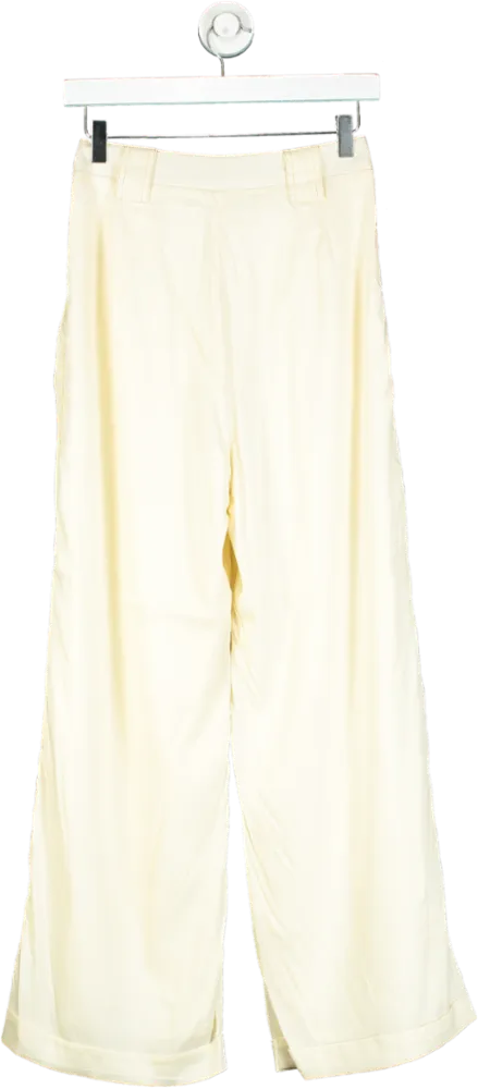 Sancia Ivory Wide-Leg Trousers UK XS