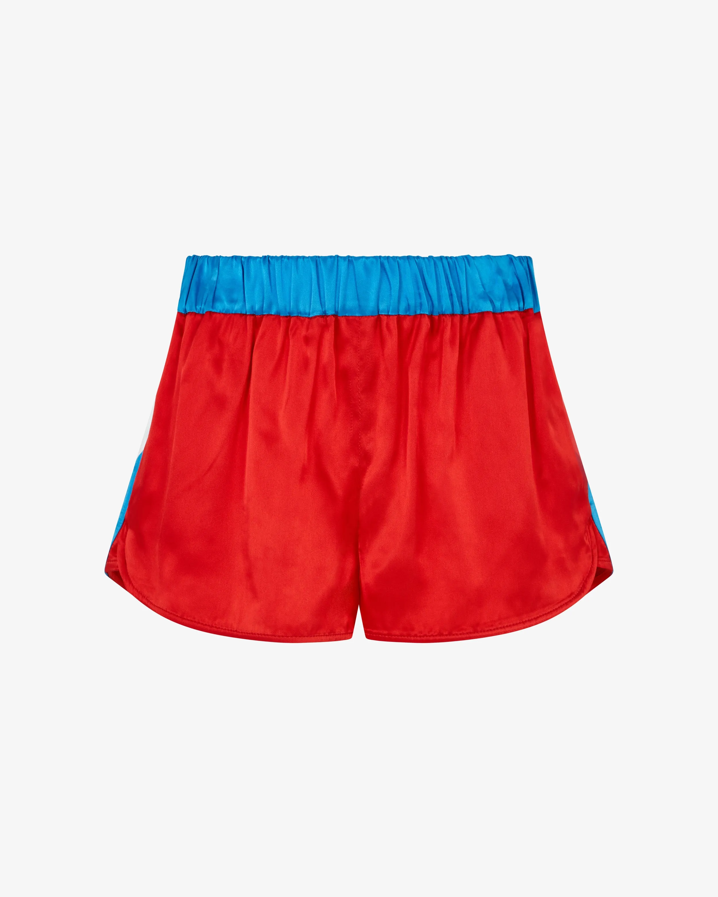 Satin Racer Shorts - Retro Red