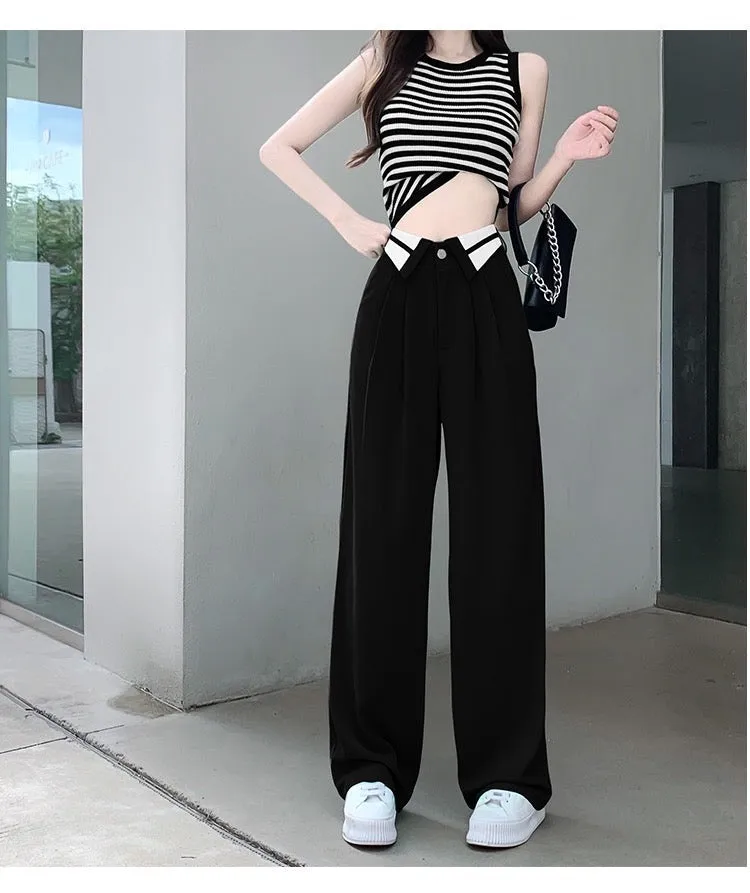 Seoul Chic Collared Belt Trousers