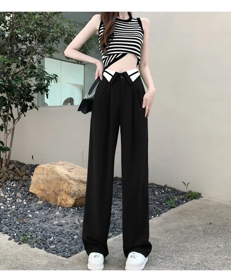 Seoul Chic Collared Belt Trousers