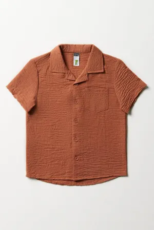 Short Sleeve Resort Shirt Brown