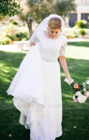 Simple Wedding Dresses,Wedding Dress with Sleeves