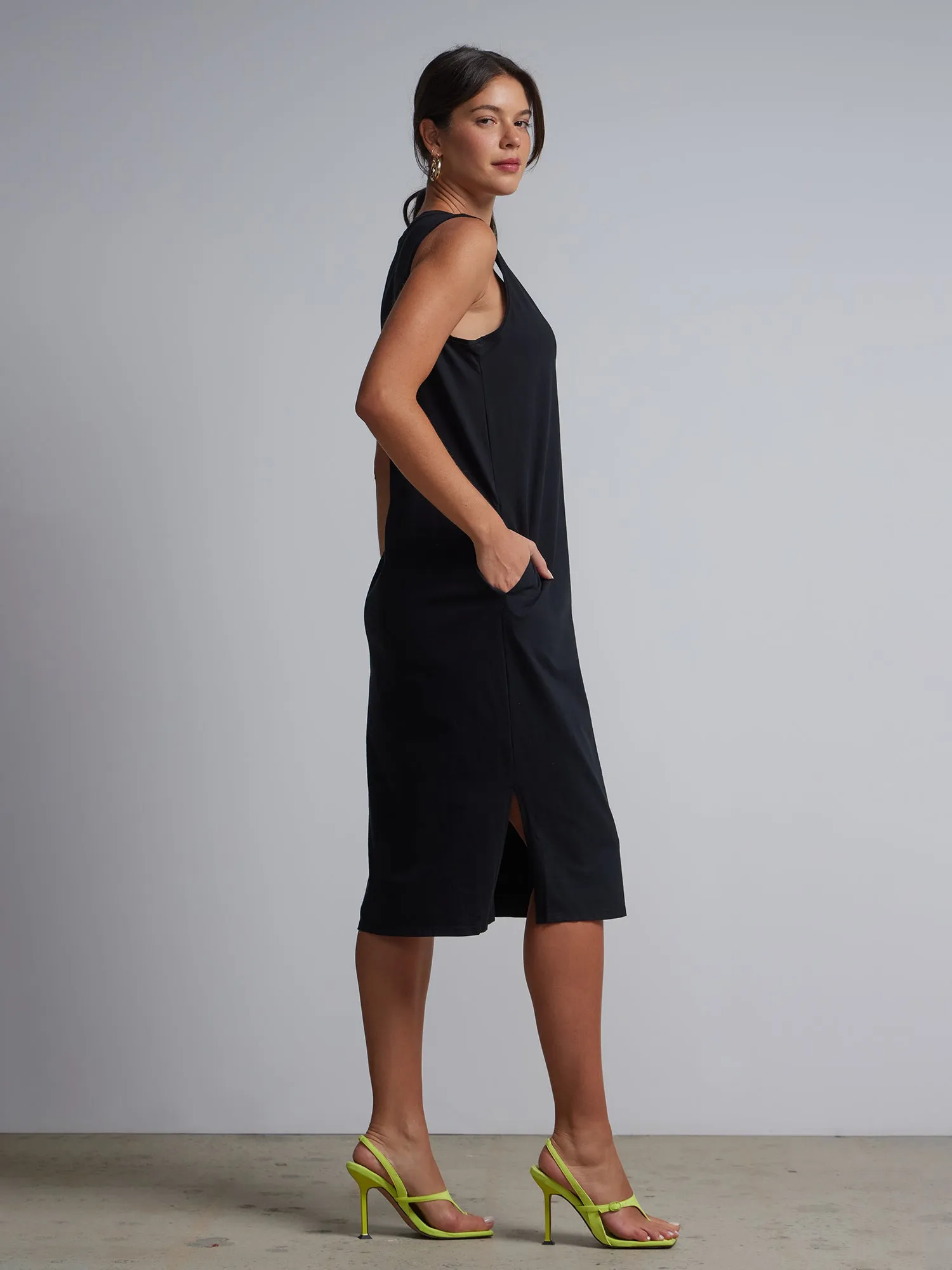 Sleeveless Tank Midi Dress