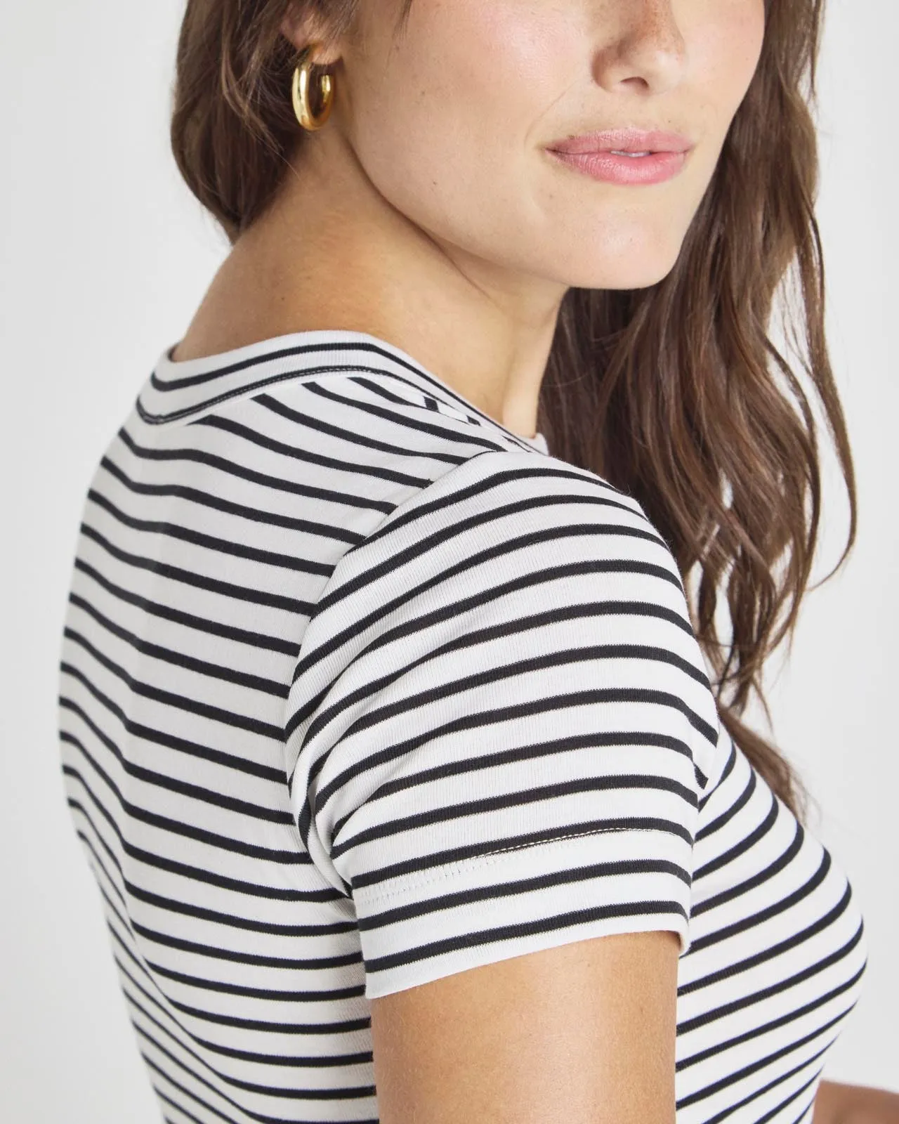 Splendid x @Cellajaneblog Stripe Crew Tee