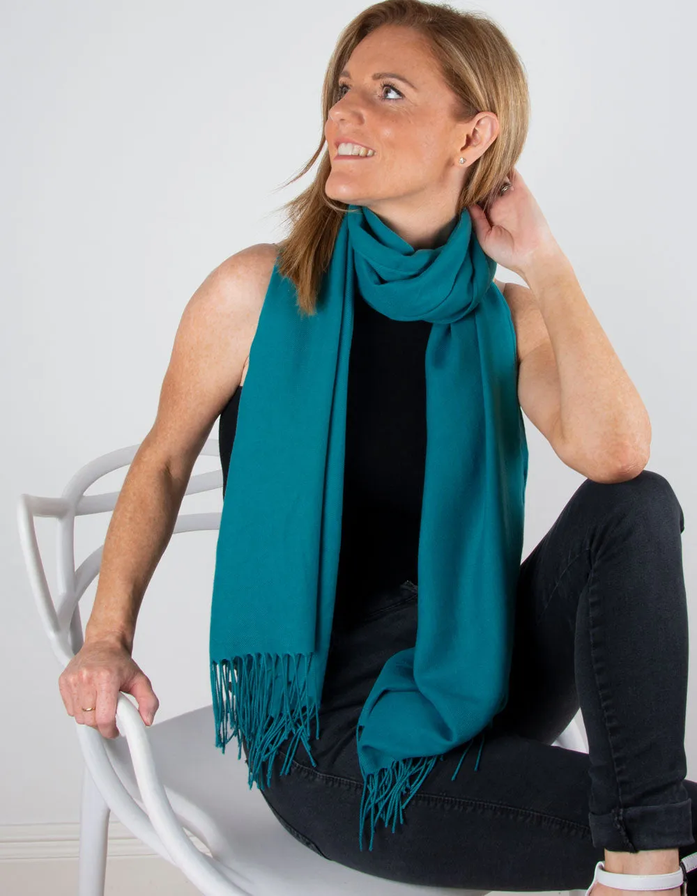 Teal Pashmina