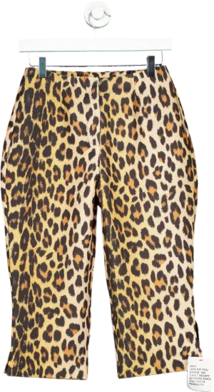 Topshop Leopard Print Trousers UK 8