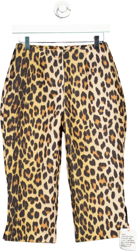 Topshop Leopard Print Trousers UK 8