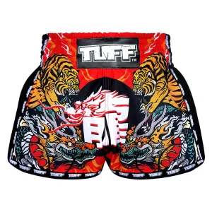 Tuff Retro Style Shorts - Dragon & Tiger