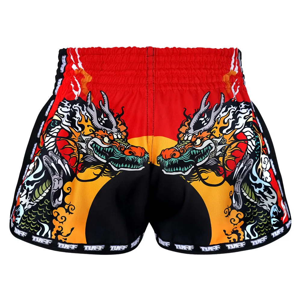 Tuff Retro Style Shorts - Dragon & Tiger