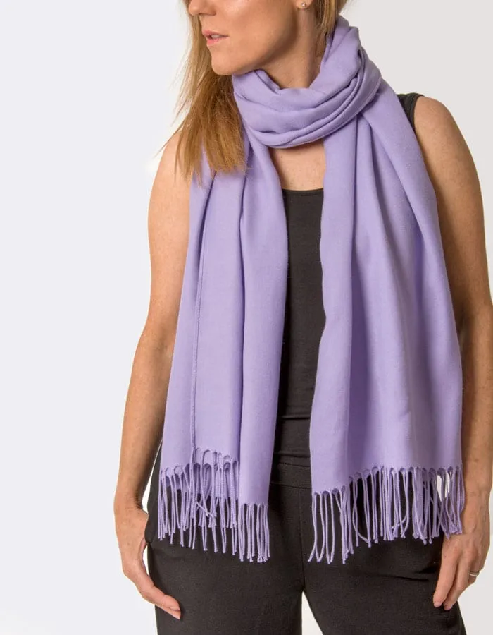 Violet Purple Pashmina Shawl Wrap Scarf