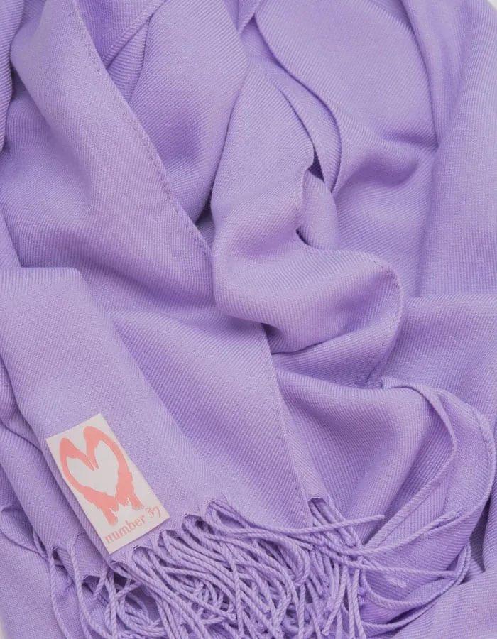 Violet Purple Pashmina Shawl Wrap Scarf