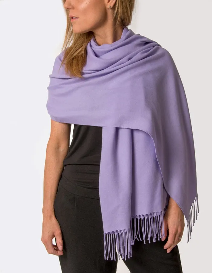 Violet Purple Pashmina Shawl Wrap Scarf