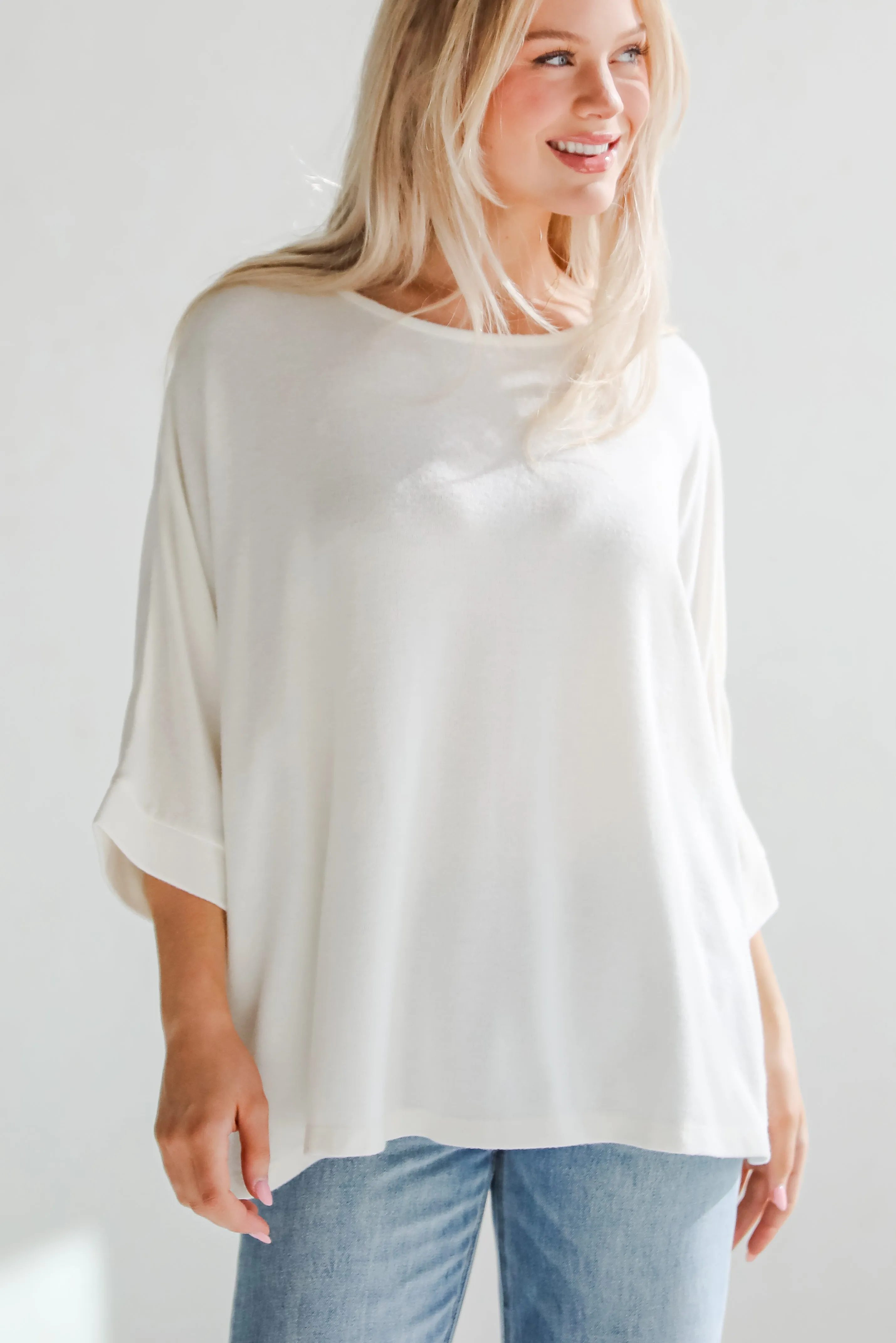 Winning Pick Oversized Soft Knit Top